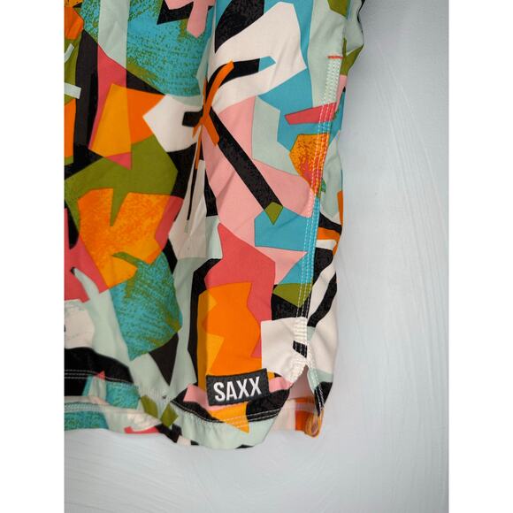 SAXX Ballpark Pouch Oh Buoy 2N1 Volley 7" Swim Trunks Shorts XL Asterix Tropix - Picture 3 of 6